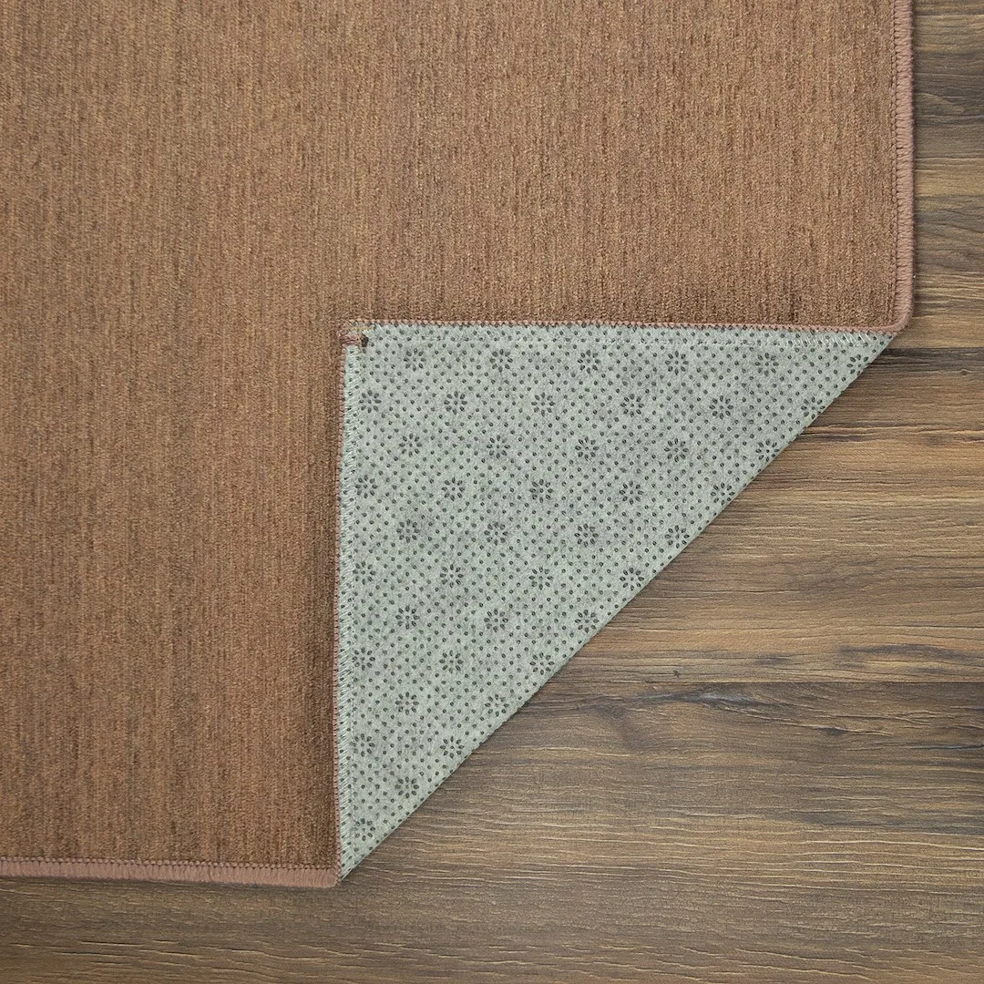 361472WEB – CRYSTAL ART Carpet, 3 Foot x 5 Foot Solid Espresso Polyester Polypropylene Backing Stain - view 3